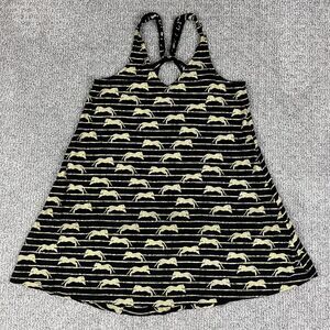 H&M Dress Womens Extra Small Black Gold Cheetah Animal Print Swim Cover Summer